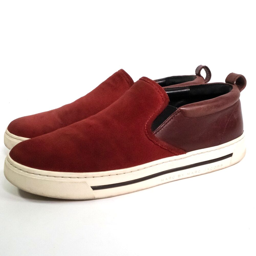 Marc By Marc Jacobs Sneakers 9 US 39 EU Red Suede Leather Slip On Shoes